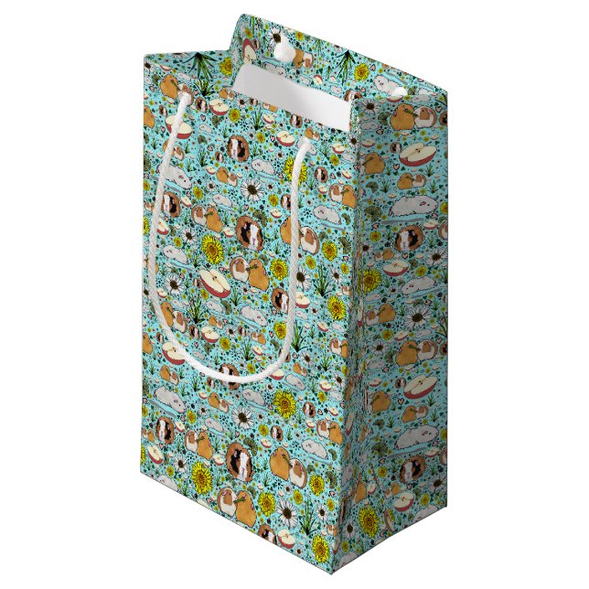 Guinea Pigs in Blue Small Gift Bag (Front Angled)