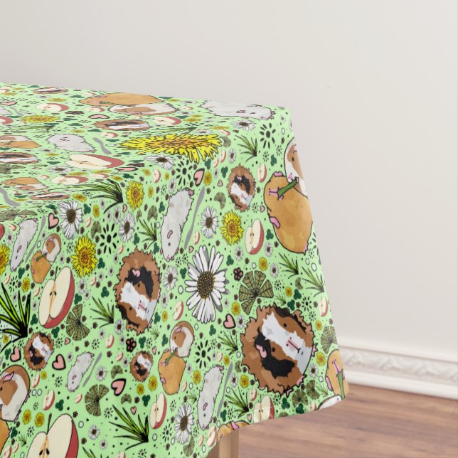 Guinea Pigs in Green Tablecloth (In Situ)
