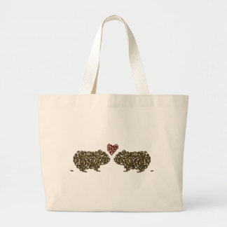Guinea Pigs in Love Large Tote Bag