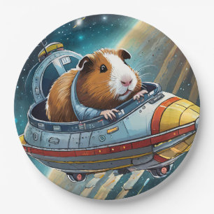 Guinea Pigs in Space, Retro Astronaut Paper Plates