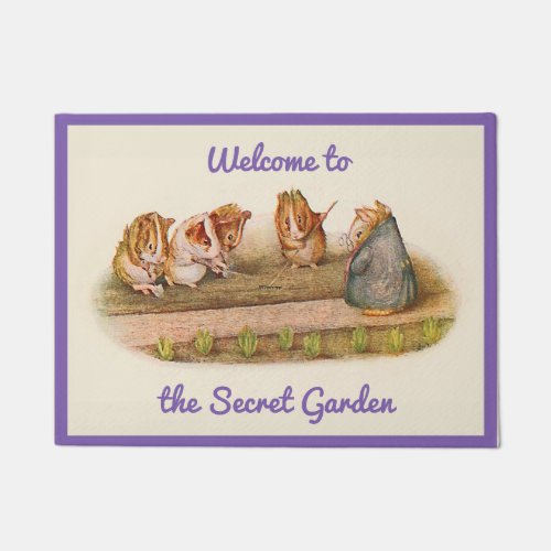Guinea Pigs in the Garden Royal Purple Doormat
