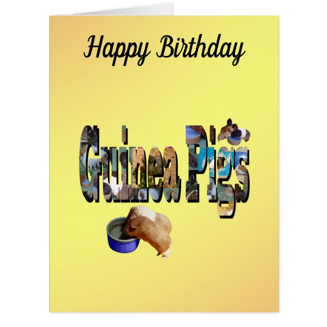 Guinea Pigs Is The Word, Birthday Card (Front)
