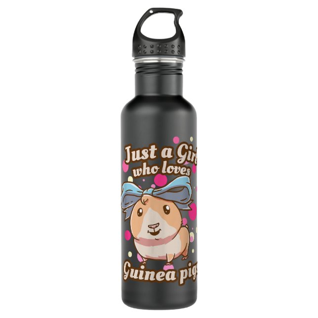 Guinea Pigs Just A Girl Who Loves Gift  Stainless Steel Water Bottle (Front)