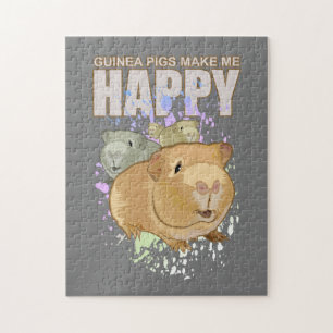 Guinea Pigs Make Me Happy Jigsaw Puzzle