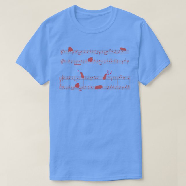 Guinea pigs Music Musical Guinea pigs sheet music  T-Shirt (Design Front)