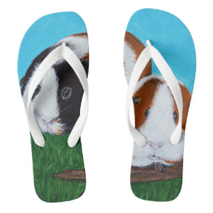 Guinea Pigs Painting Flip Flops