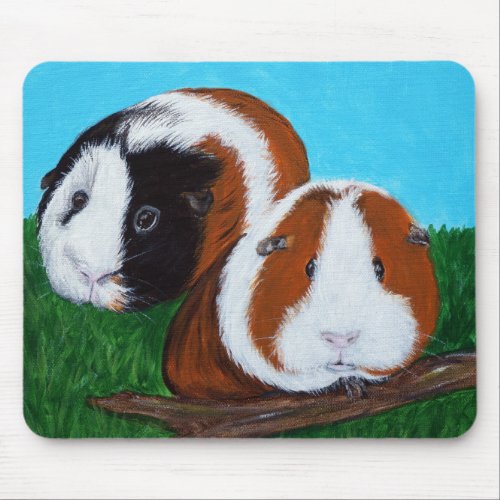 Guinea Pigs Painting Mouse Pad