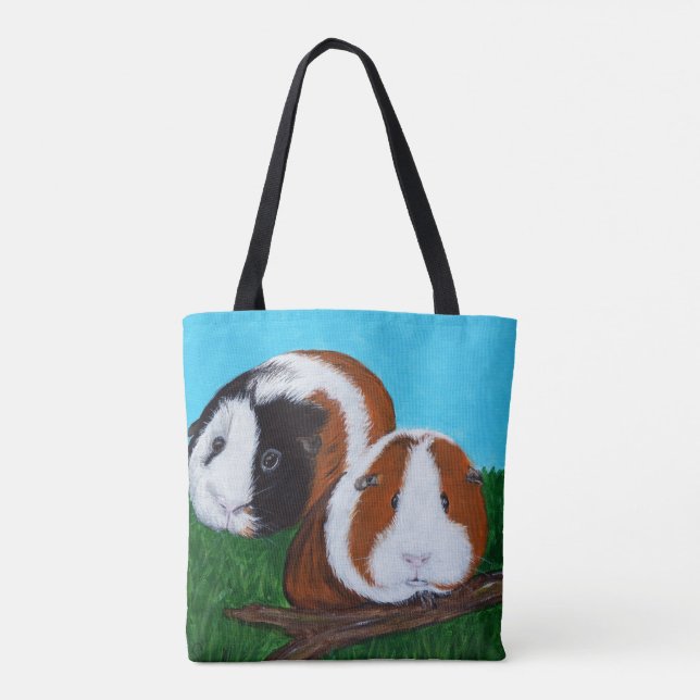 Guinea Pigs Painting Tote Bag (Back)
