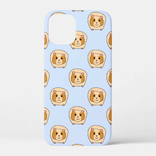 Guinea Pigs Pattern on Pastel Blue. Case-Mate iPhone Case (Back)