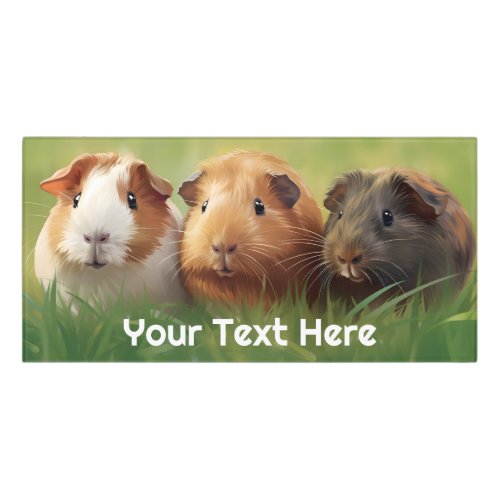 Guinea Pigs Personalized Door Sign