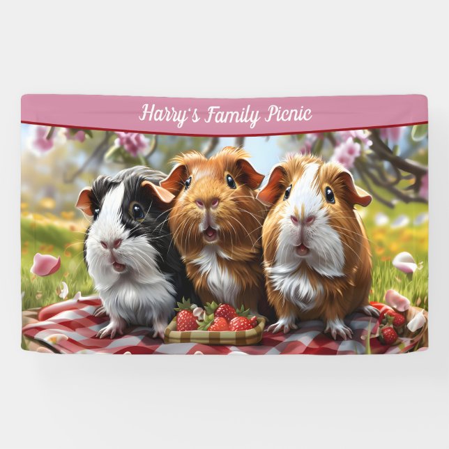 Guinea Pigs Picnic Banner (Horizontal)