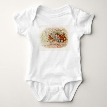 Guinea Pigs Planting In The Garden Baby Bodysuit by kidslife at Zazzle