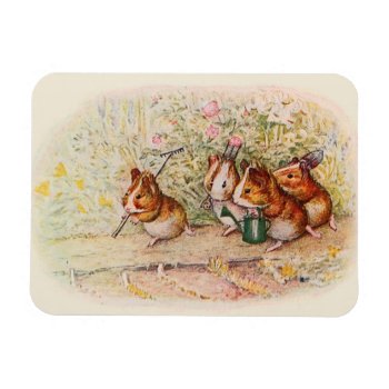 Guinea Pigs Planting In The Garden Magnet by kidslife at Zazzle