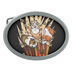 Guinea Pigs Popcorn Belt Buckle