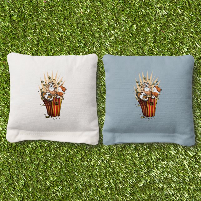 Guinea Pigs Popcorn Cornhole Bags (Grass)