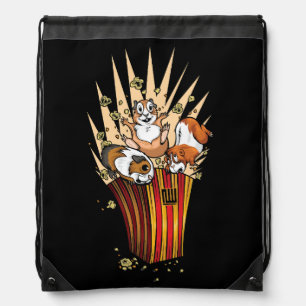 Guinea Pigs Popcorn Drawstring Bag