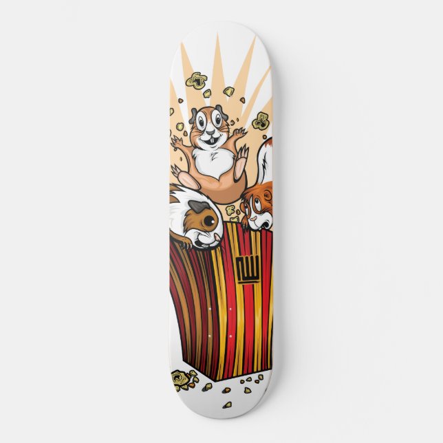 Guinea Pigs Popcorn Skateboard (Front)