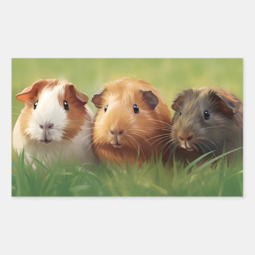 Guinea Pigs Rectangular Sticker