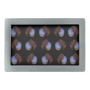Guinea Pigs Standing Drinking Pattern, Belt Buckle