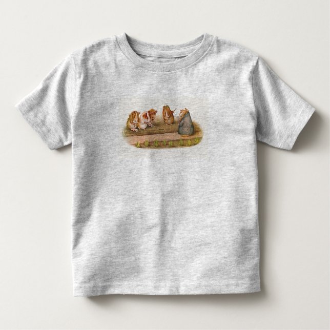 Guinea pigs tending garden toddler t-shirt (Front)