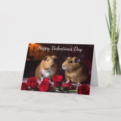 Guinea Pigs Valentines Card
