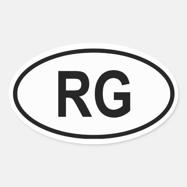 Guinea "RG" Oval Sticker (Front)