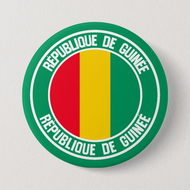 Guinea Round Emblem Button (Front)