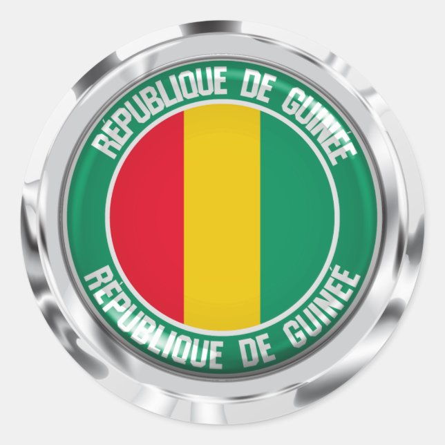 Guinea Round Emblem Classic Round Sticker (Front)
