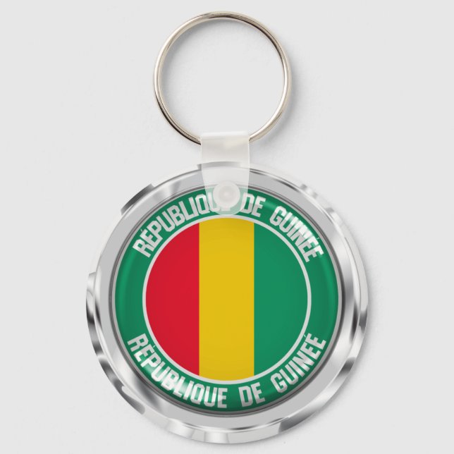 Guinea Round Emblem Keychain (Front)
