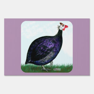 Guinea Royal Purple and Sky Yard Sign