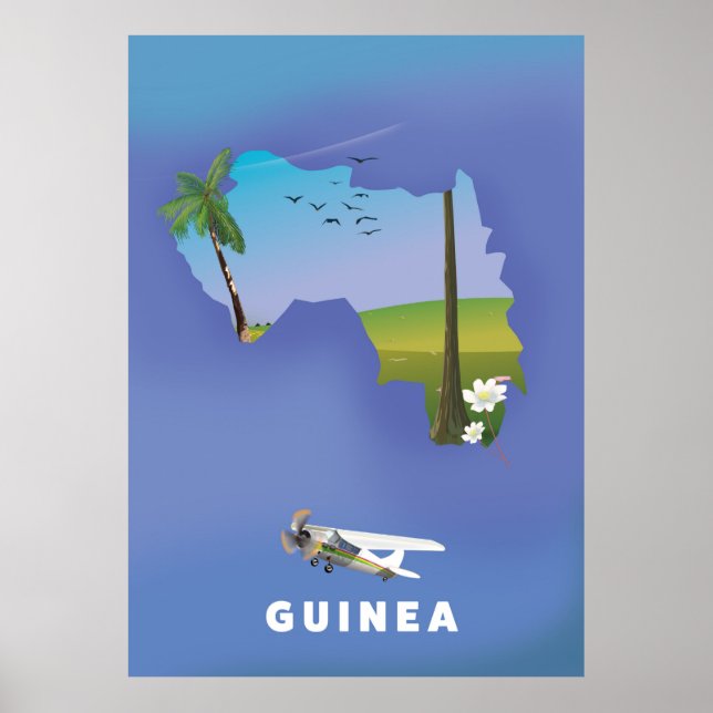 Guinea South Africa Ski poster print. (Front)