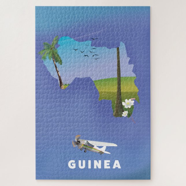 Guinea South Africa Ski poster print. Jigsaw Puzzle (Vertical)