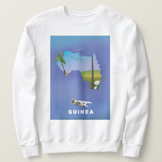 Guinea South Africa Ski poster print. Sweatshirt (Design Front)