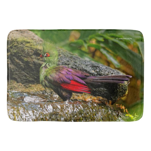 Guinea Turaco at the Waterfall Bath Mat (Front)