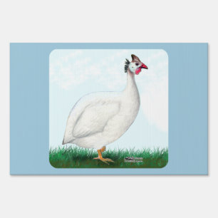 Guinea White Yard Sign