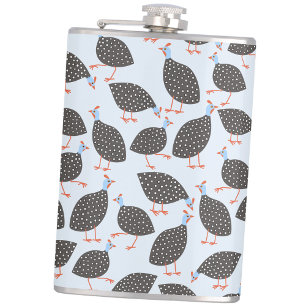 Guineafowl Fun Bird Pattern Flask