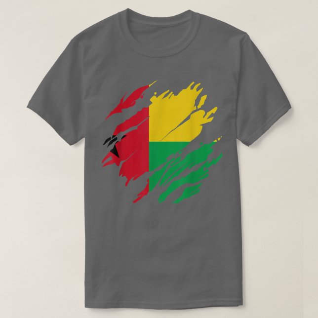 Guinean Flag Guinea Bissau685 T-Shirt (Design Front)