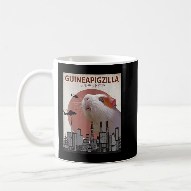 Guineapigzilla Funny Guinea Pig  Gift Coffee Mug (Left)