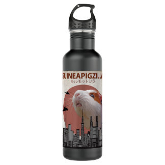 Guineapigzilla Funny Guinea Pig Gift Stainless Steel Water Bottle