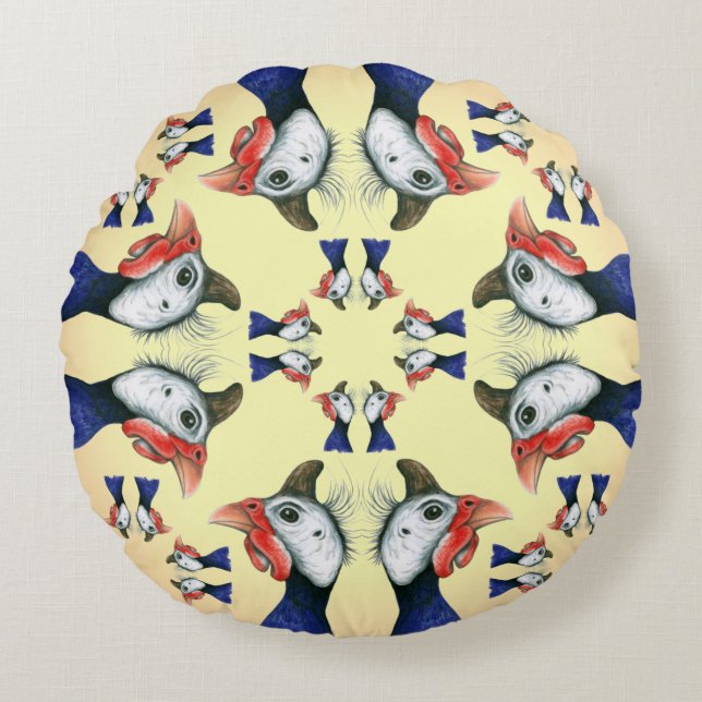 Guineas Everywhere! Round Pillow (Front)