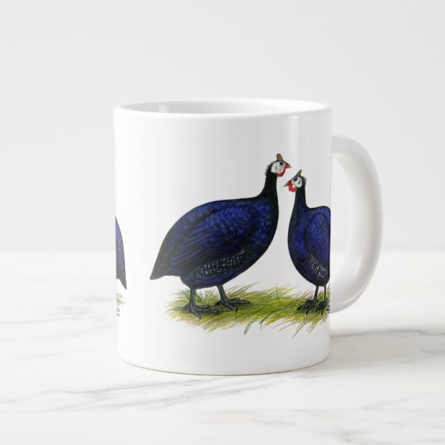 Guineas Royal Purple Pair Large Coffee Mug (Front Right)