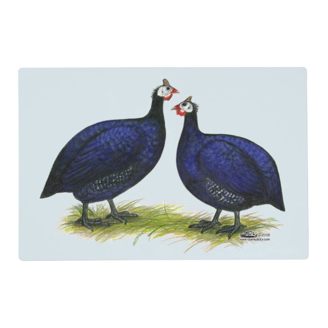 Guineas Royal Purple Pair Placemat (Front)