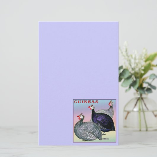 Guineas Three Fowl (Standing Front)