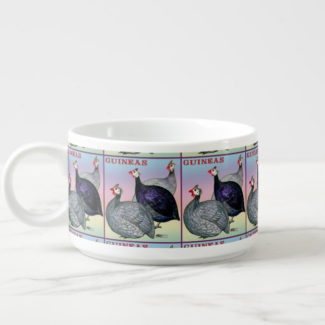 Guineas Three Fowl Bowl (Right)