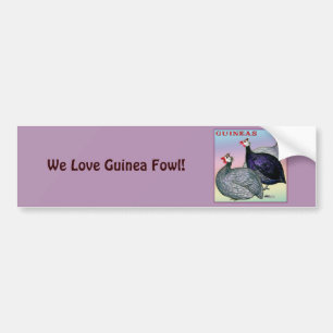Guineas Three Fowl Bumper Sticker