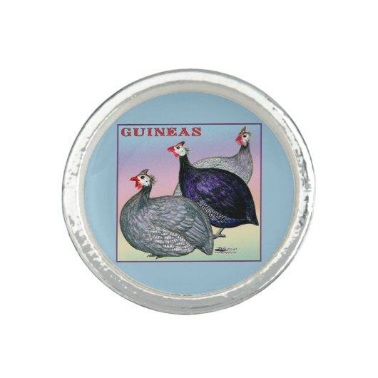 Guineas Three Fowl Ring (Front)