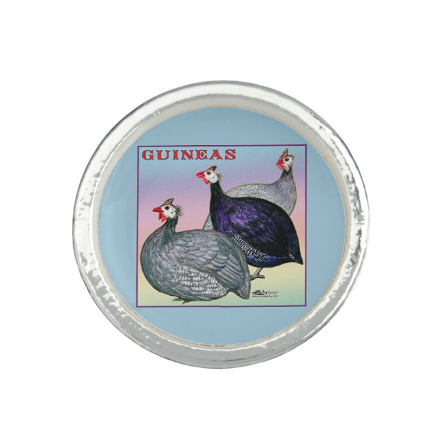 Guineas Three Fowl Ring (Front)