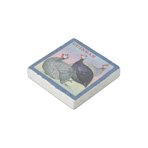 Guineas Three Fowl Stone Magnet