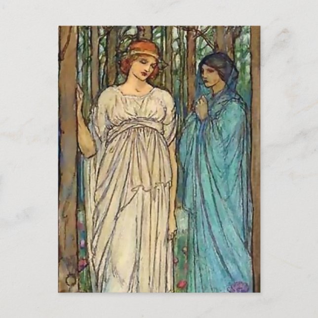 “Guinevere” Fairy Art by Florence Harrison Postcard (Front)