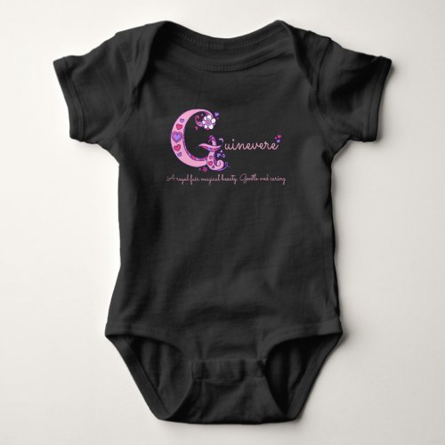 Guinevere girls name  meaning G monogram shirt